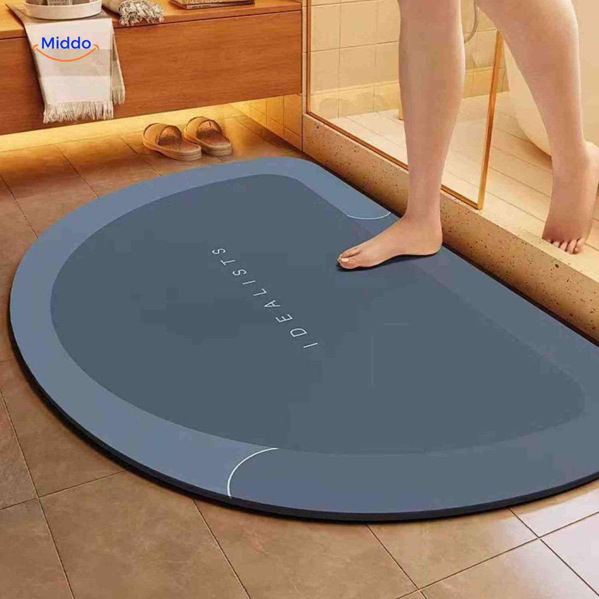 Sneldrogende Badmat met Antislip Onderkant - Extra Absorberend voor Badkamer, Toilet en Balkon