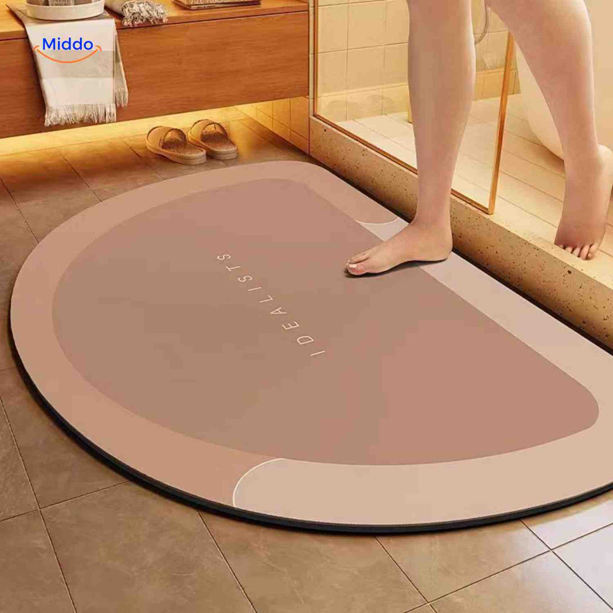 Sneldrogende Badmat met Antislip Onderkant - Extra Absorberend voor Badkamer, Toilet en Balkon