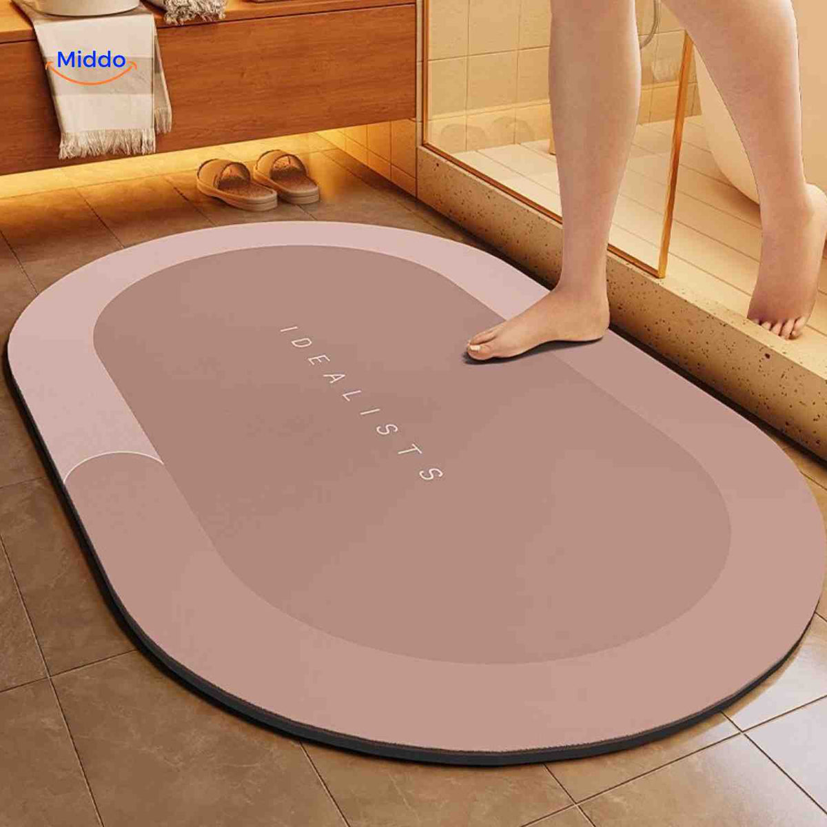 Sneldrogende Badmat met Antislip Onderkant - Extra Absorberend voor Badkamer, Toilet en Balkon