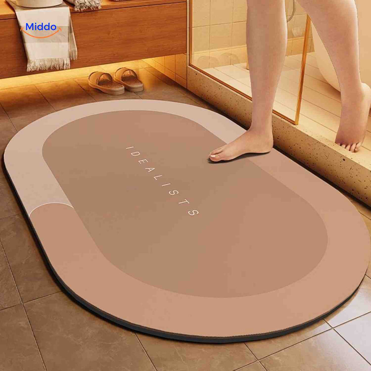 Sneldrogende Badmat met Antislip Onderkant - Extra Absorberend voor Badkamer, Toilet en Balkon