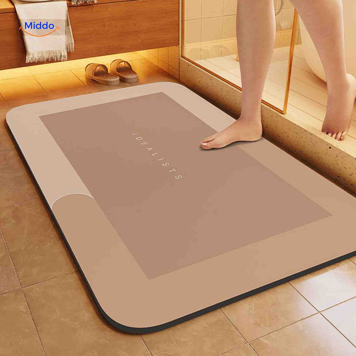 Sneldrogende Badmat met Antislip Onderkant - Extra Absorberend voor Badkamer, Toilet en Balkon