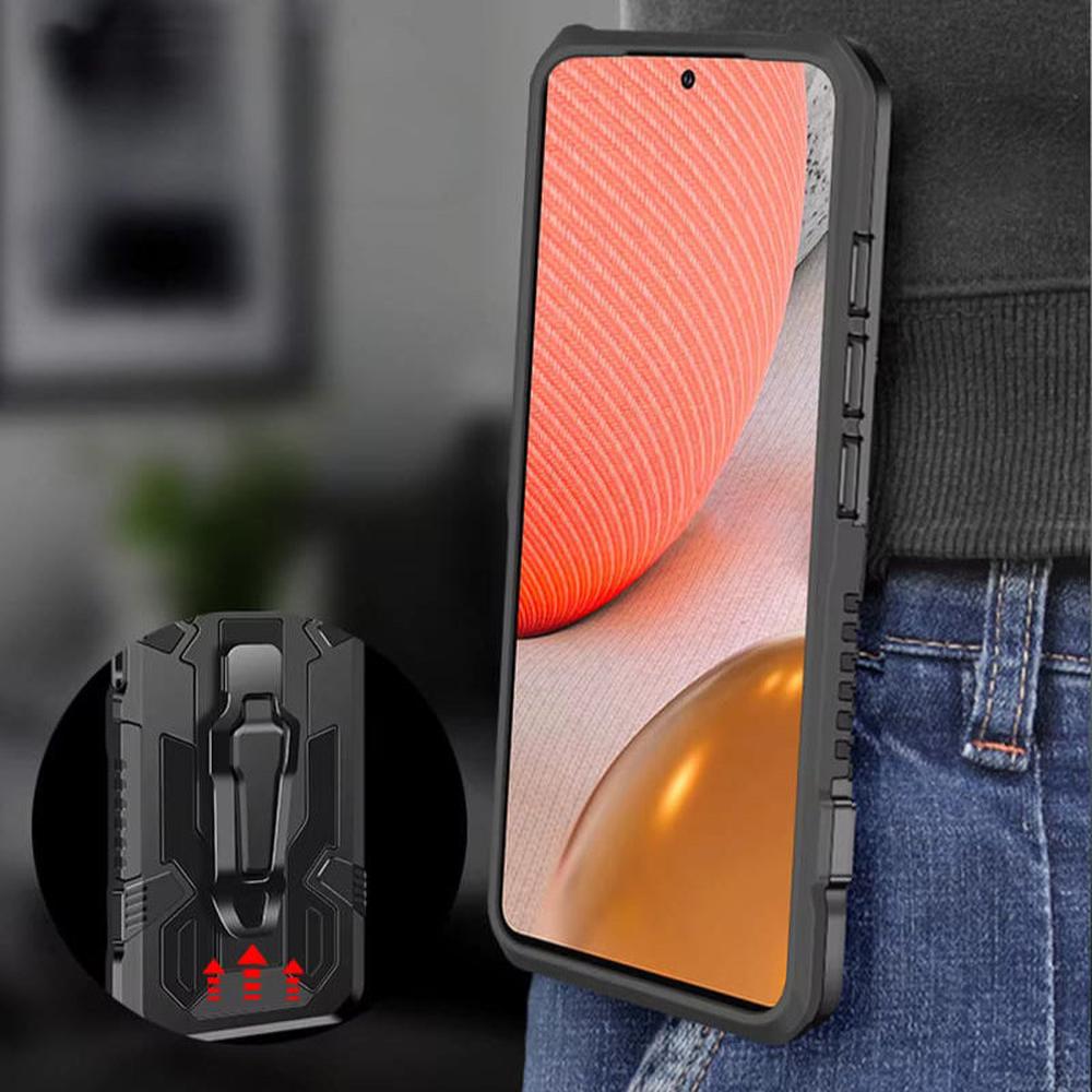 Robuuste Telefoonhoes met Clip voor Samsung Galaxy - Schokbestendig Hard PC TPU Anti-Vingerafdruk Bescherming