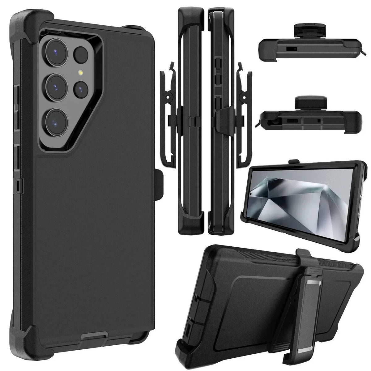 Robuuste Telefoonhoes met Clip voor Samsung Galaxy - Schokbestendig Hard PC TPU Anti-Vingerafdruk Bescherming