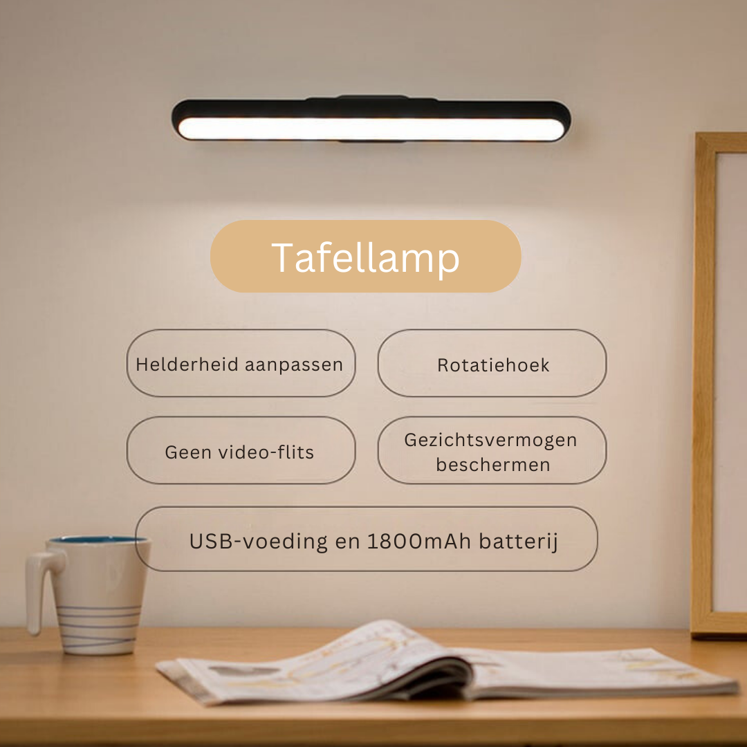 Magnetische LED-Lamp met Flexibele Bevestiging - Touch-Dimbaar Nachtlampje voor Bureau, Auto, Garage, Werkplaats, Leeshoek - Oplaadbaar via USB-C - Energiezuinig ABS Design