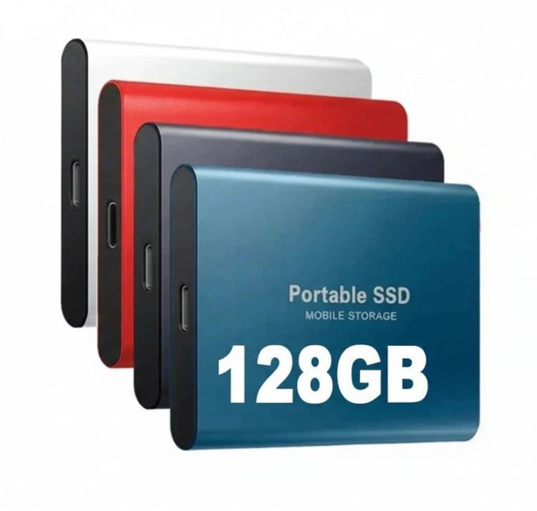 Externe Draagbare SSD 128GB Aluminium Compacte Hoge Snelheid Gegevensopslag
