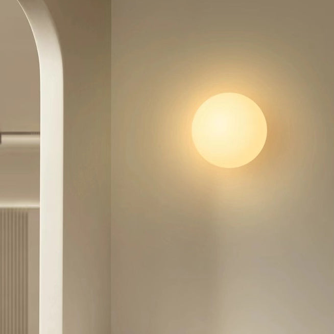 Glazen Wandlamp Bol Minimalistisch Design Slaapkamer Hal Woonkamer Sfeerverlichting Rond Modern Interieur