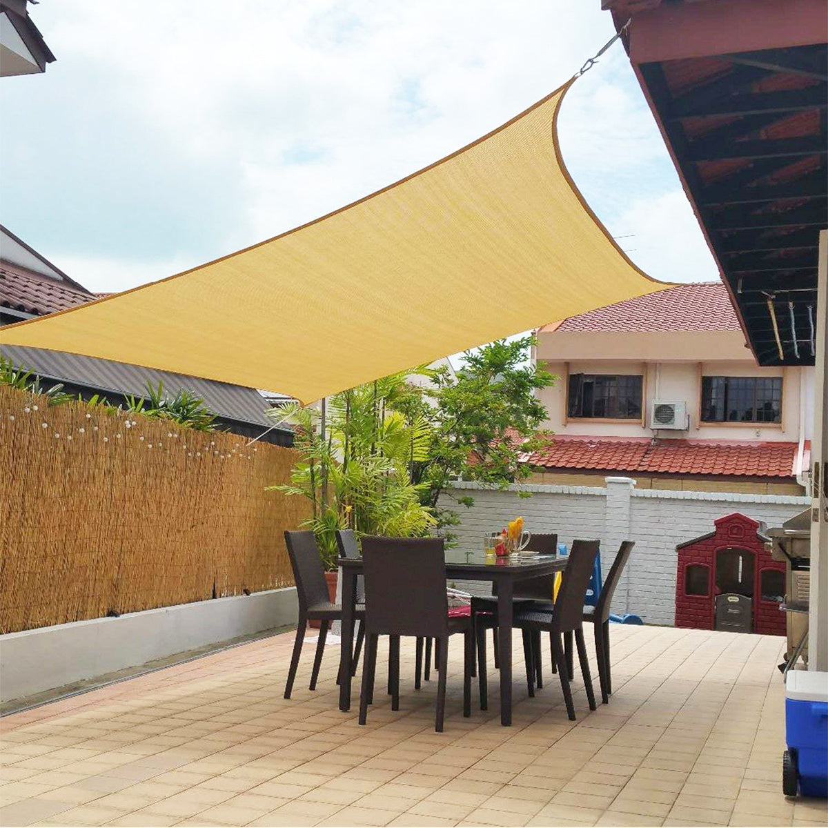 Schaduwdoek UV-werend Zonnezeil voor Tuin Terras Balkon - Waterdicht Zonwering Doek Driehoek Vierkant Rechthoek