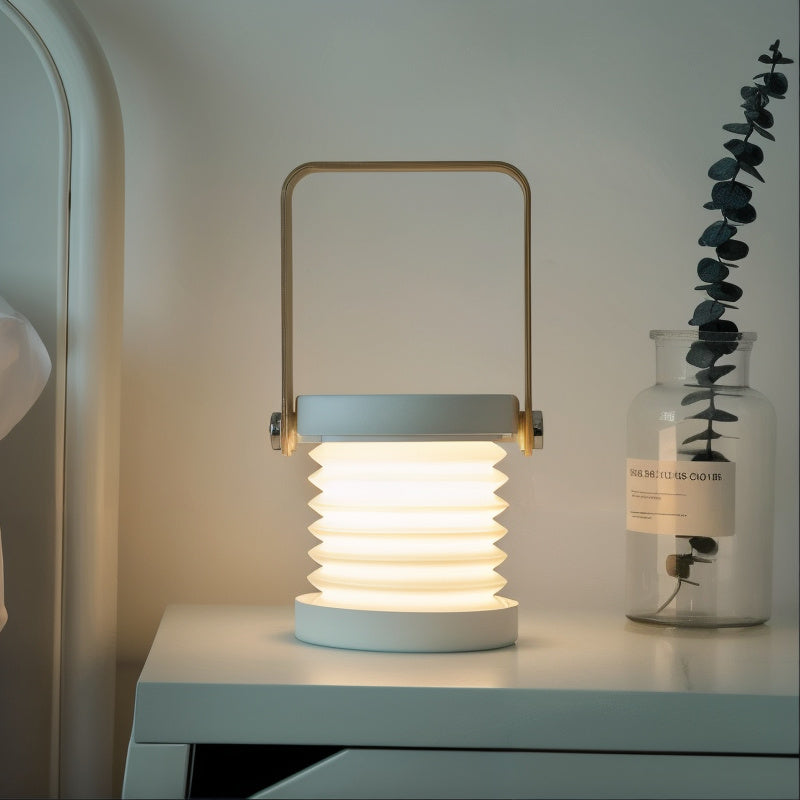 Dimbare LED-Lantaarn met USB-Oplaadbaar Sfeerlicht Warm Wit 3 Helderheidsstanden Draagbaar Tafellamp 25x12cm