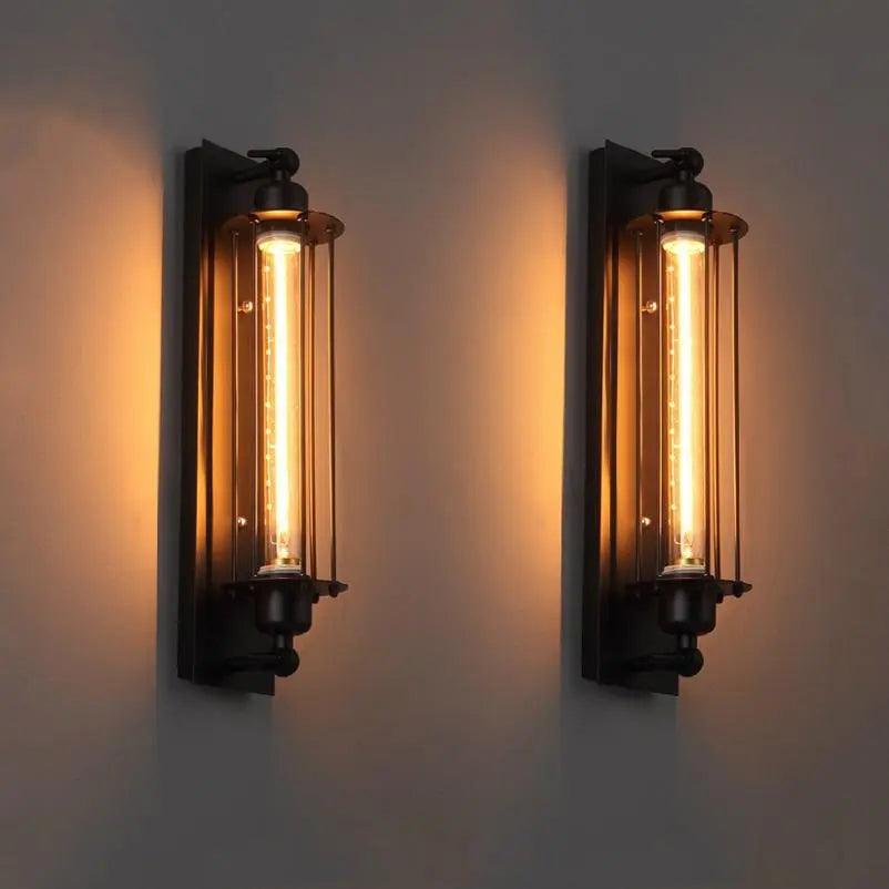 Industriële Vintage Wandlamp met Metalen Armatuur - Retro Verlichting voor Woonkamer, Slaapkamer & Kantoor