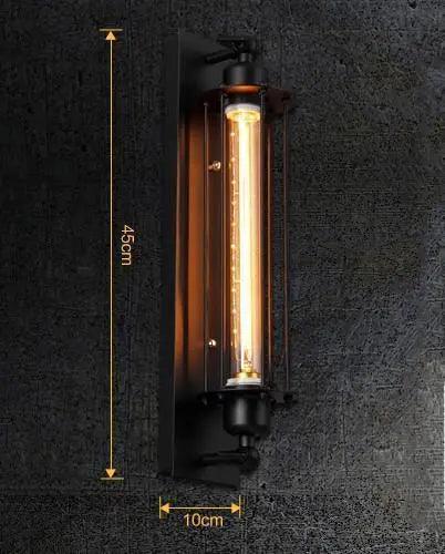 Industriële Vintage Wandlamp met Metalen Armatuur - Retro Verlichting voor Woonkamer, Slaapkamer & Kantoor