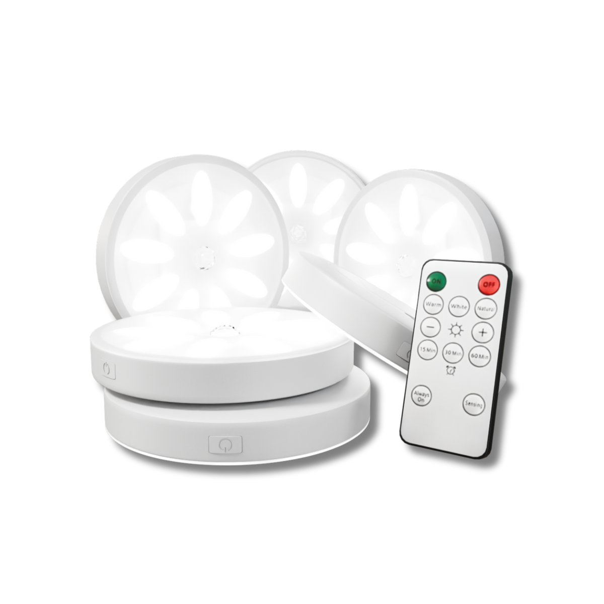 Oplaadbare LED-Spotlights met Bewegingssensor en Dimfunctie - Set van 3 Magnetische Draadloze Lampen voor Elke Kamer