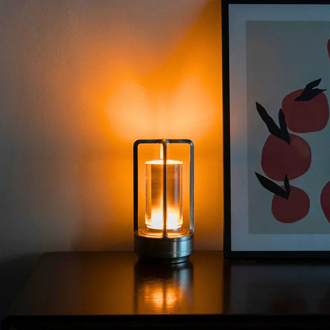 Tafellamp Oplaadbaar LED Dimbaar 3 Standen Glas Metaal Zwart Goud Zilver Slaapkamer Nachtkastje Bureaulamp USB Poort Touch Bediening Sfeerlamp