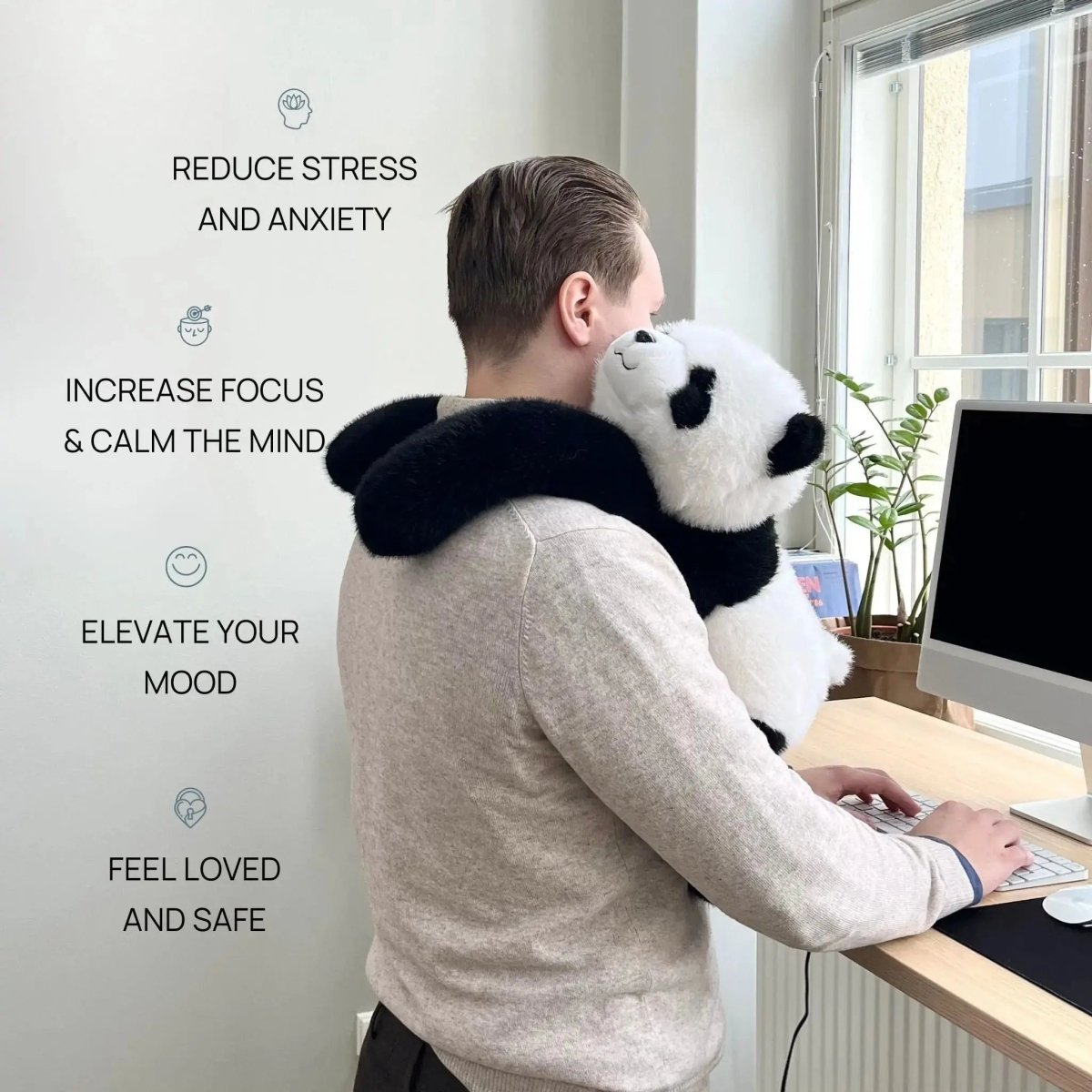 Knuffelkussen tegen Stress - Ultra Zacht Knuffelmaatje voor Rust & Ontspanning SOFTSEM