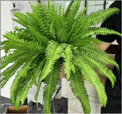 Kunstmatige Varen Hangplant UV-Bestendig PVC Groen Cascaderend voor Pot Mand Balkon Terras Binnen Buiten
