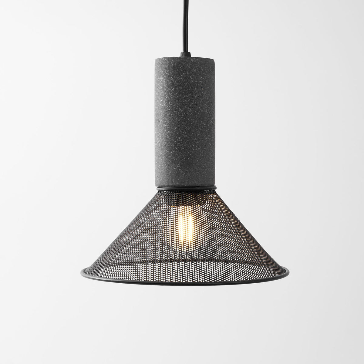 Beton Hanglamp Industrieel Cilinder Metaal Zwart Grijs E27