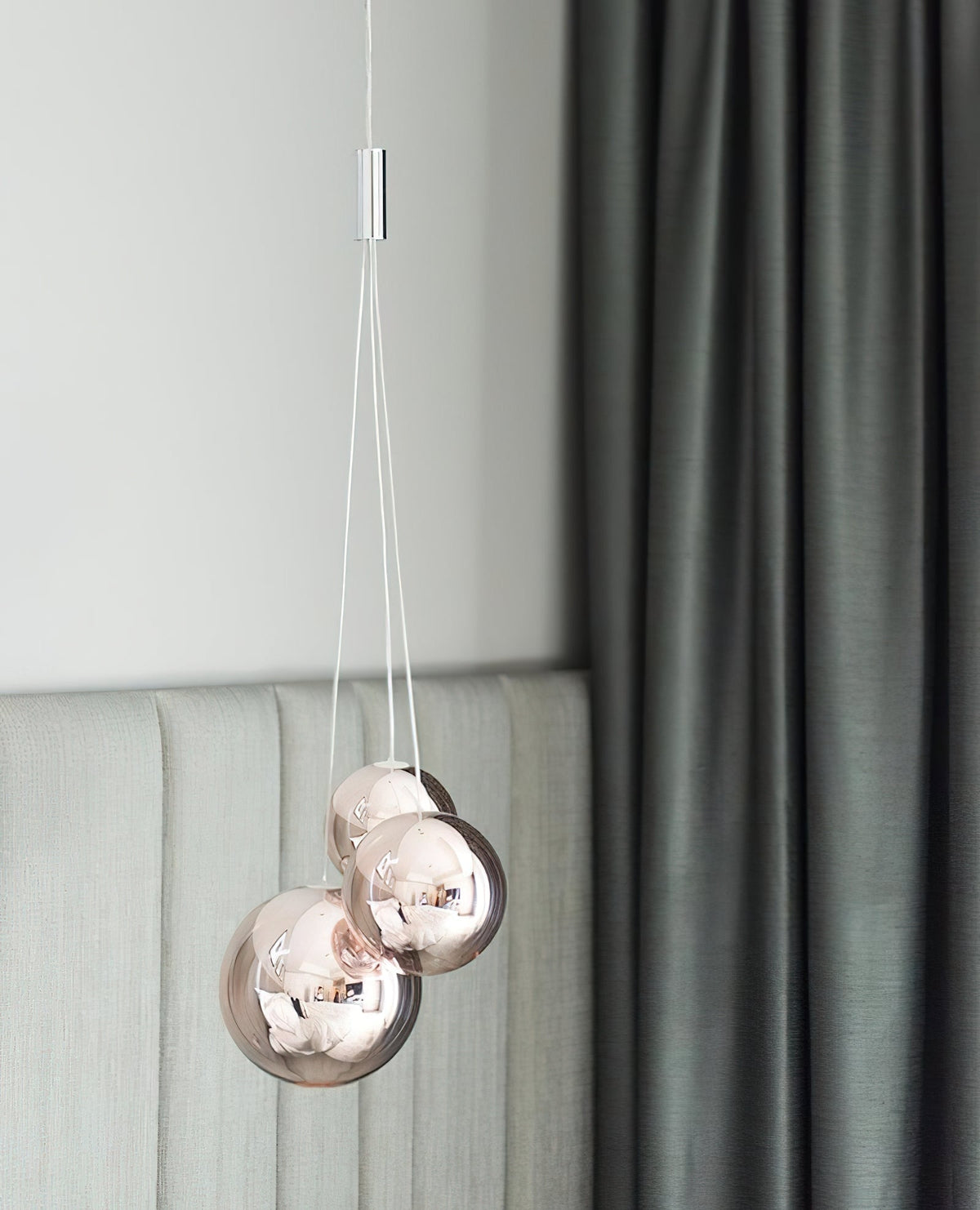 Glazen Hanglamp met Metalen Cluster Bellenbollen Moderne Verlichting