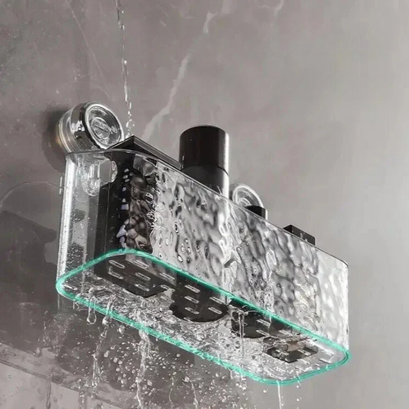 Badkamer Wandrekje met Zuignappen Boorvrij Monteren Doucherekje Shampoo Houder Douche Organizer Opbergrek