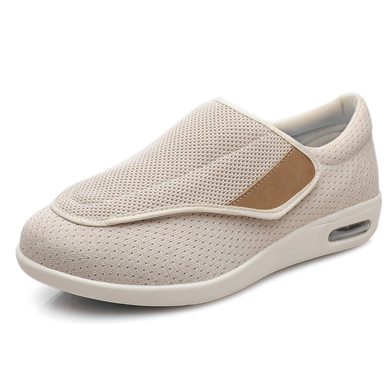 Aanpasbare Schoenen Extra Breed voor Gevoelige Voeten met Uitneembaar Binnenzool en Klittenband Maat 36-46