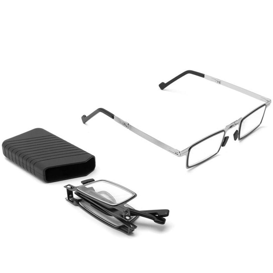 Opvouwbare Leesbril met Blauwlichtfilter - Ultralight Titanium Montuur - Flexibele Pootjes voor Draagcomfort