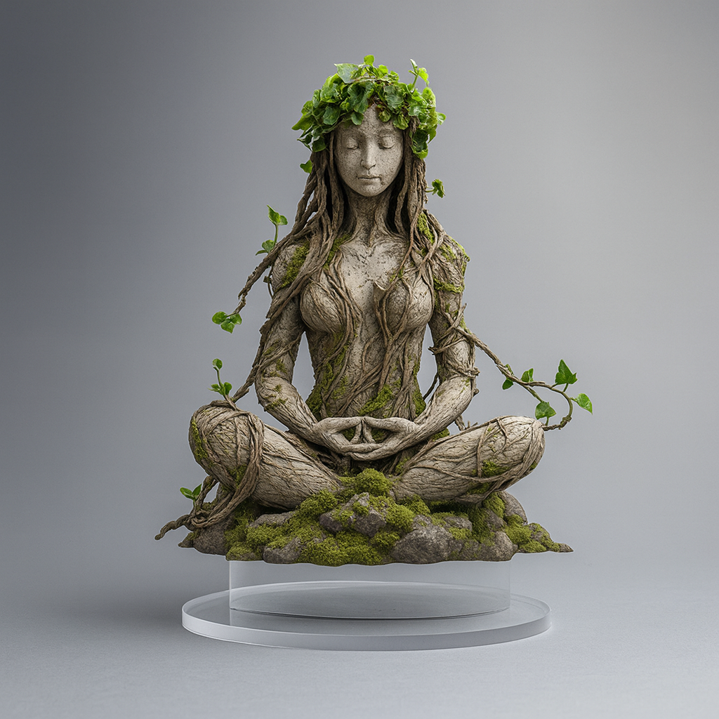 Spirituele Godin Sculptuur Acryl - Meditatieve Woonkamerdecoratie voor Mindfulness - 16.3×20 cm Moderne Kunstfiguur