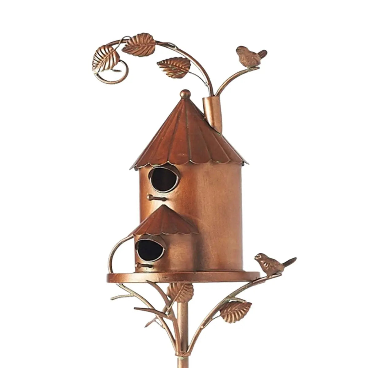 Metalen Vogelhuisje op Tuinsteker Vintage Stijl Tuindecoratie 5 Varianten Ornament Decoratief voor Tuin Patio Terras