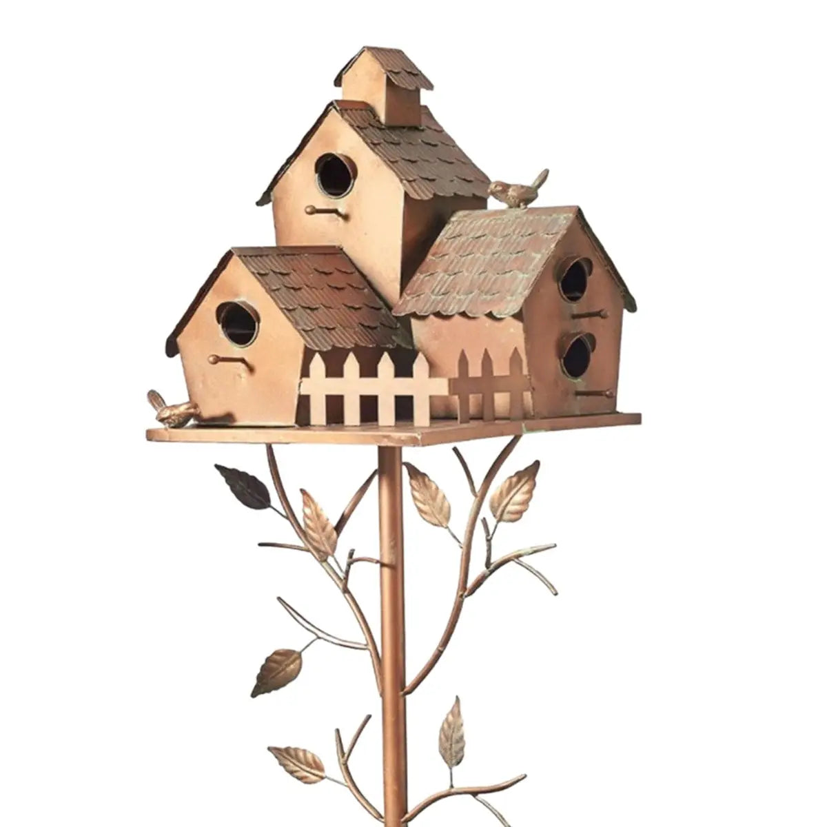Metalen Vogelhuisje op Tuinsteker Vintage Stijl Tuindecoratie 5 Varianten Ornament Decoratief voor Tuin Patio Terras