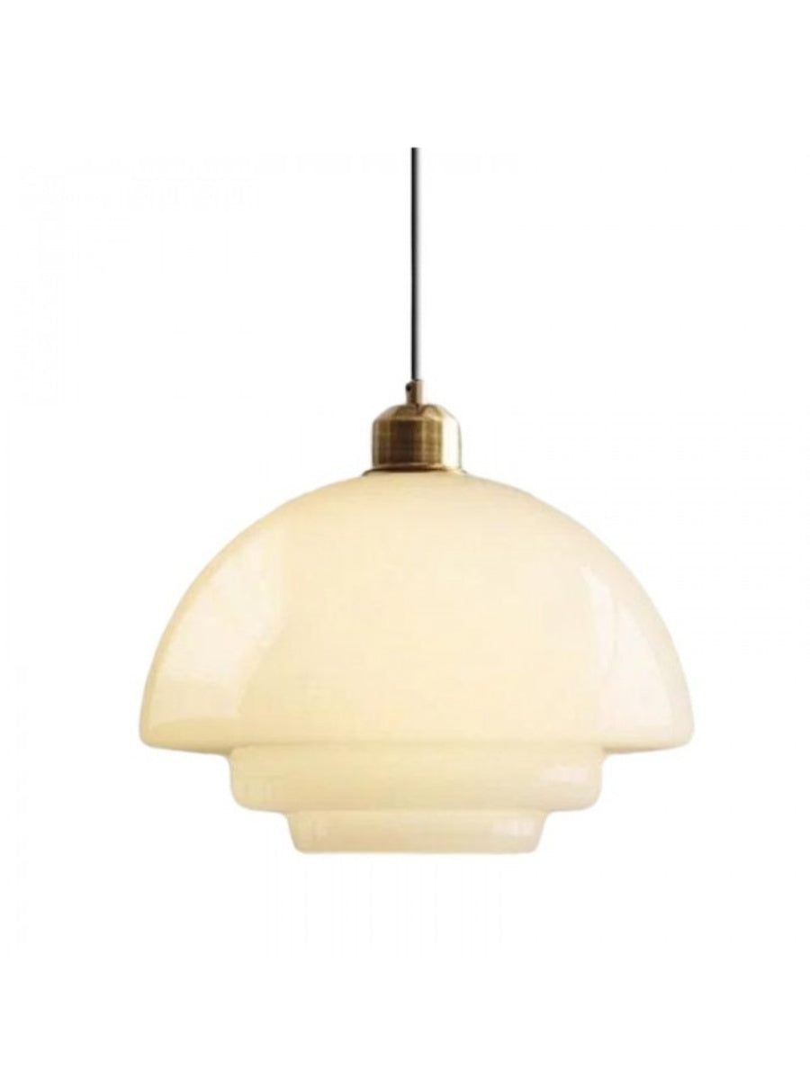 Glazen Hanglamp met Gelaagd Design - Melkwit Matglas voor Eetkamer en Woonkamer