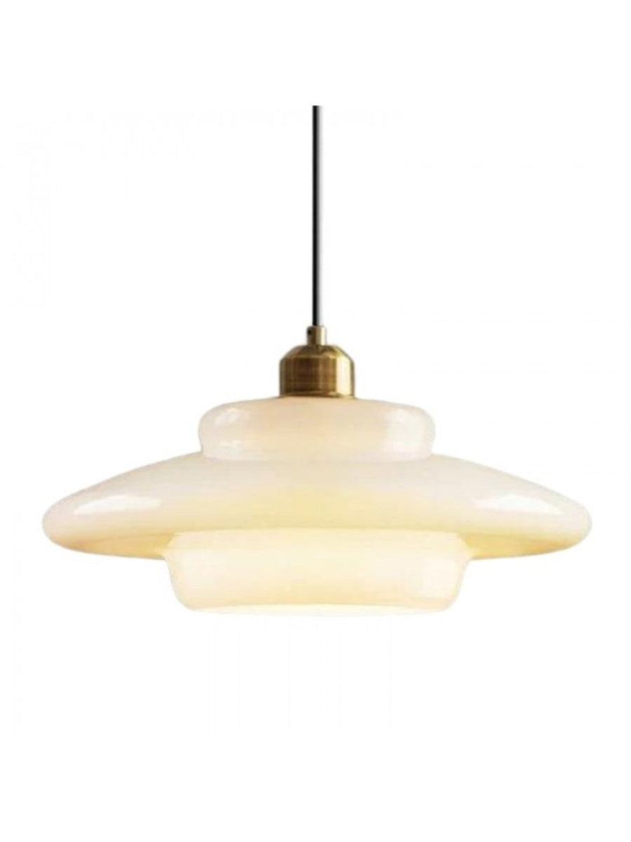 Glazen Hanglamp met Gelaagd Design - Melkwit Matglas voor Eetkamer en Woonkamer