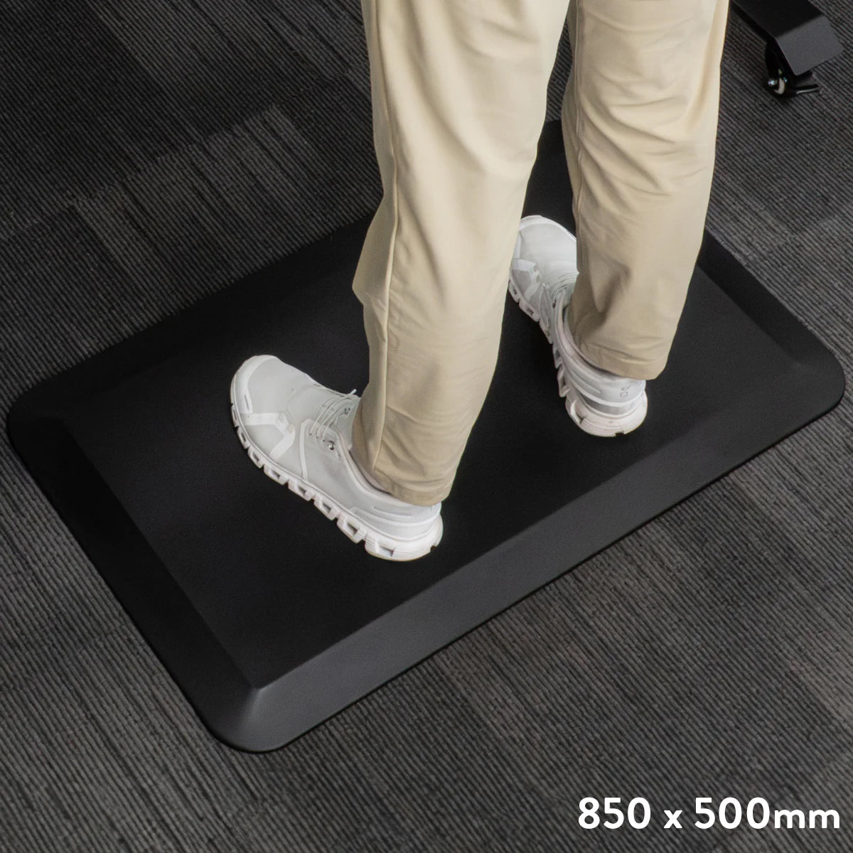 Anti-Vermoeidheidsmat Staand Bureau Zwart PU Schuim Ergonomisch Antislip 4 Maten