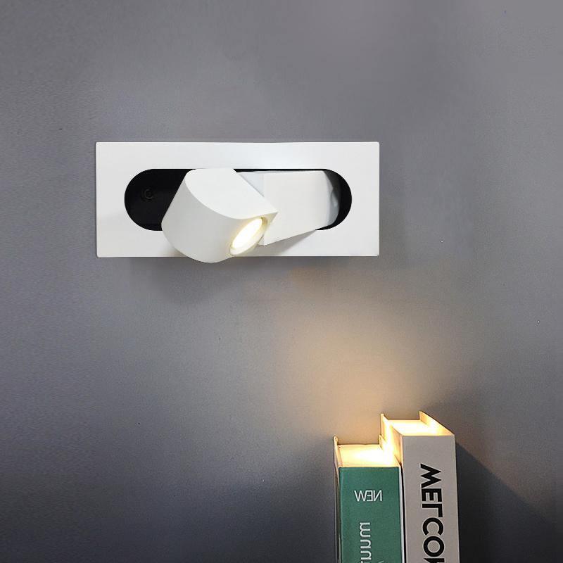 LED wandlamp met verborgen schakelaar - druk in, druk uit - verstelbare kop voor leeslicht naast bed