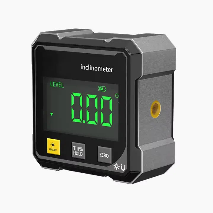 Digitale Hoekmeter Laser Magneetvoet USB Oplaadbaar Aluminium 6x6x3cm Waterpas Nivelleren Loodrecht Meten Schilderijen Schappen Hoek Meting