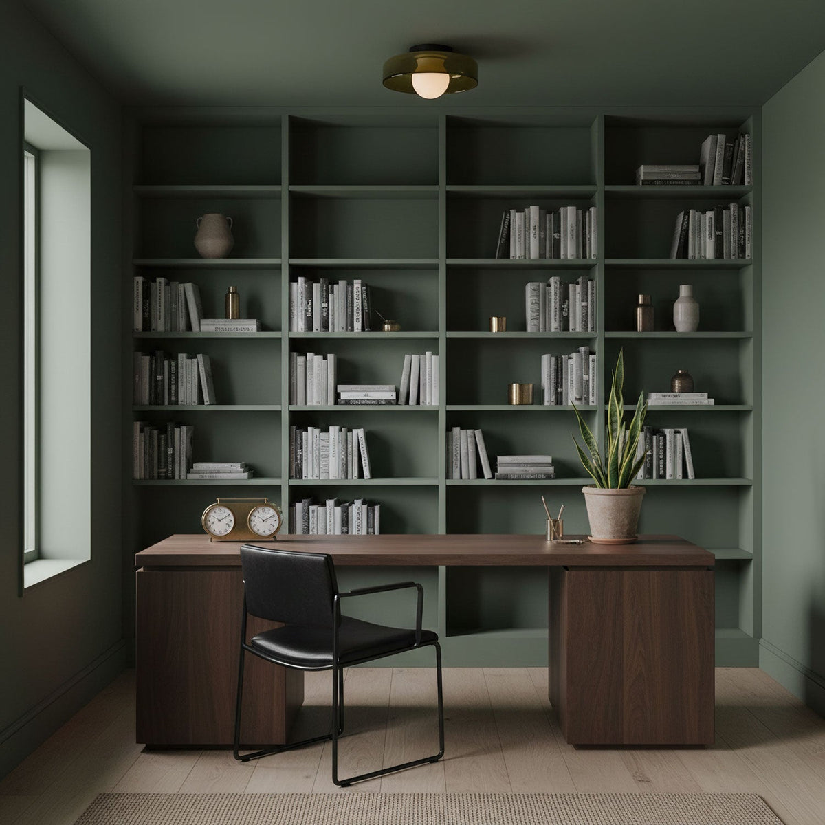 Disc Orb Plafondlamp - Moderne Glazen Lampenkap Rond Scandinavisch Design Messing Basis 3 Lichtpunten Warm Licht Woonkamer Slaapkamer Eetkamer