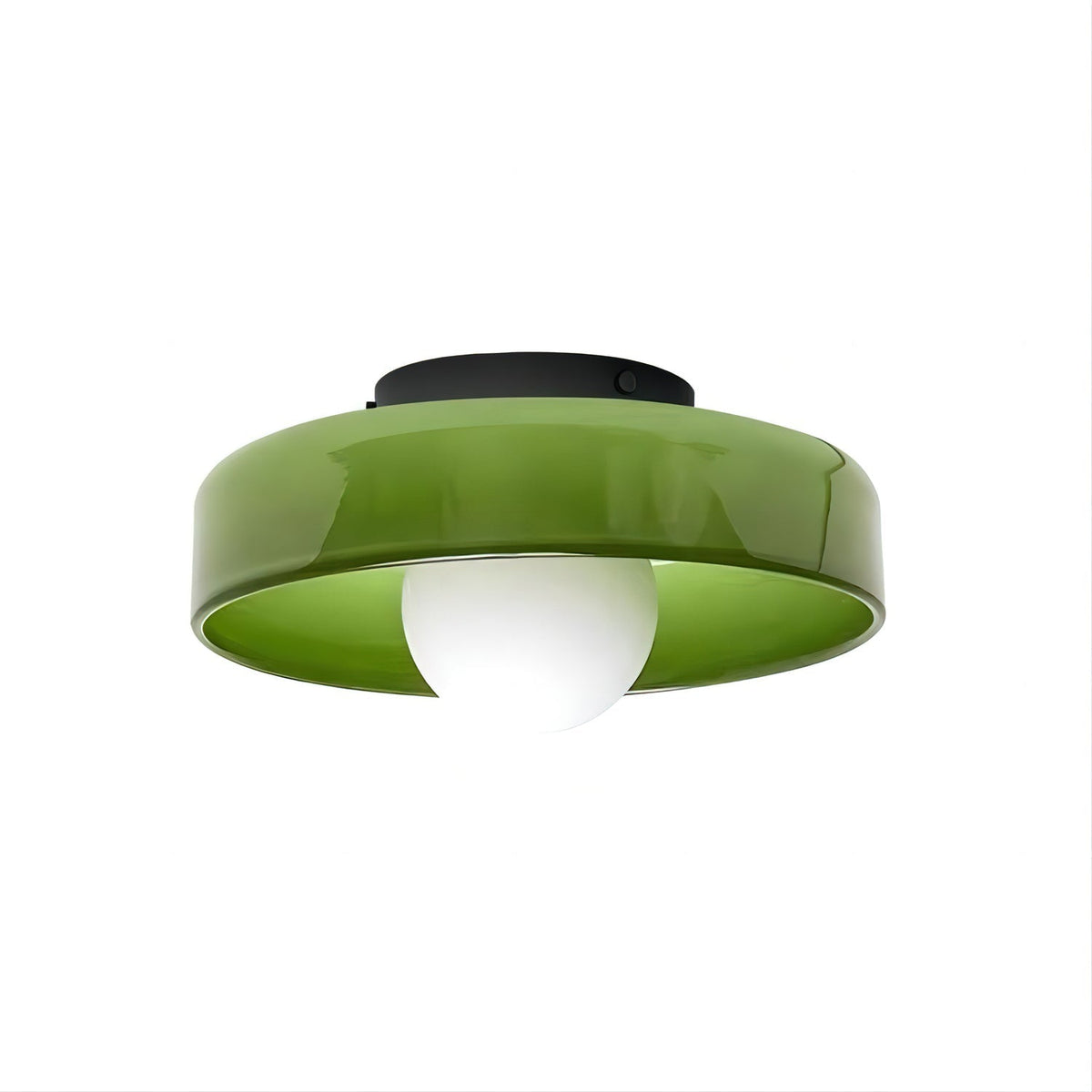 Disc Orb Plafondlamp - Moderne Glazen Lampenkap Rond Scandinavisch Design Messing Basis 3 Lichtpunten Warm Licht Woonkamer Slaapkamer Eetkamer