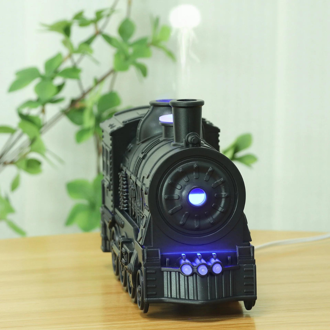 Ultrasone Luchtbevochtiger Treinvorm - Stille Luchtverfrisser voor Slaapkamer - Compacte Mistverstuiver met LED - Draagbare Nevel Maker - Decoratieve Luchtbevochtiging