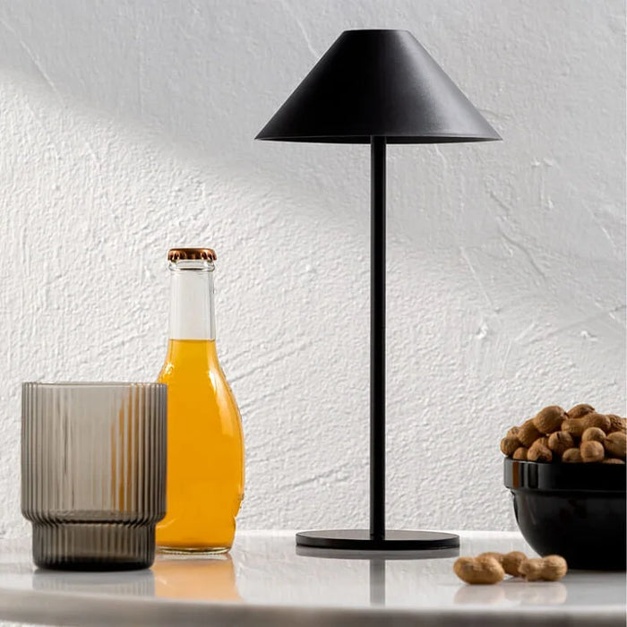 Oplaadbare Tafellamp Draadloos Dimbaar LED 3000K Warm Wit Binnen Buiten Aanraakbediening Metaal 31cm