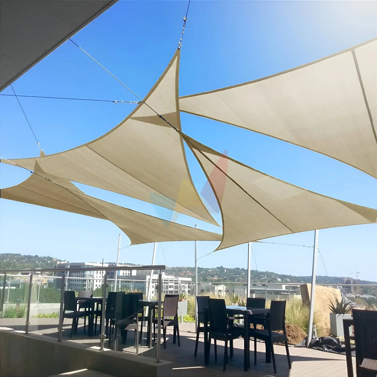 Driehoekig Schaduwzeil Waterafstotend 95% UV-bescherming Tuin Terras Balkon