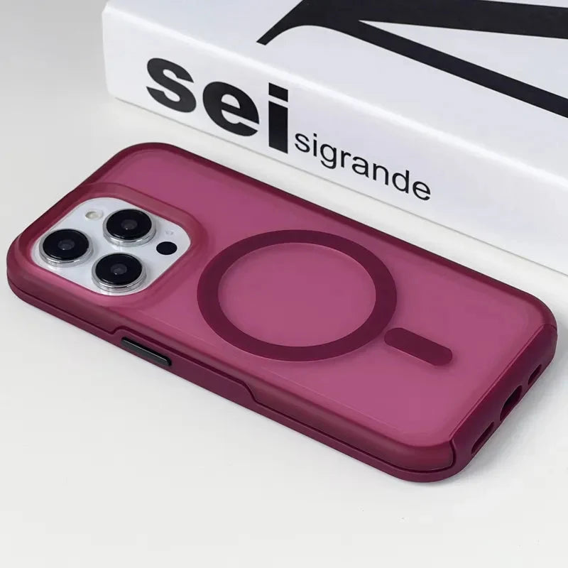 Prismatische Telefoonhoes met Draadloos Opladen iPhone 14 15 16 Pro Max Transparante Beschermhoes Shockproof