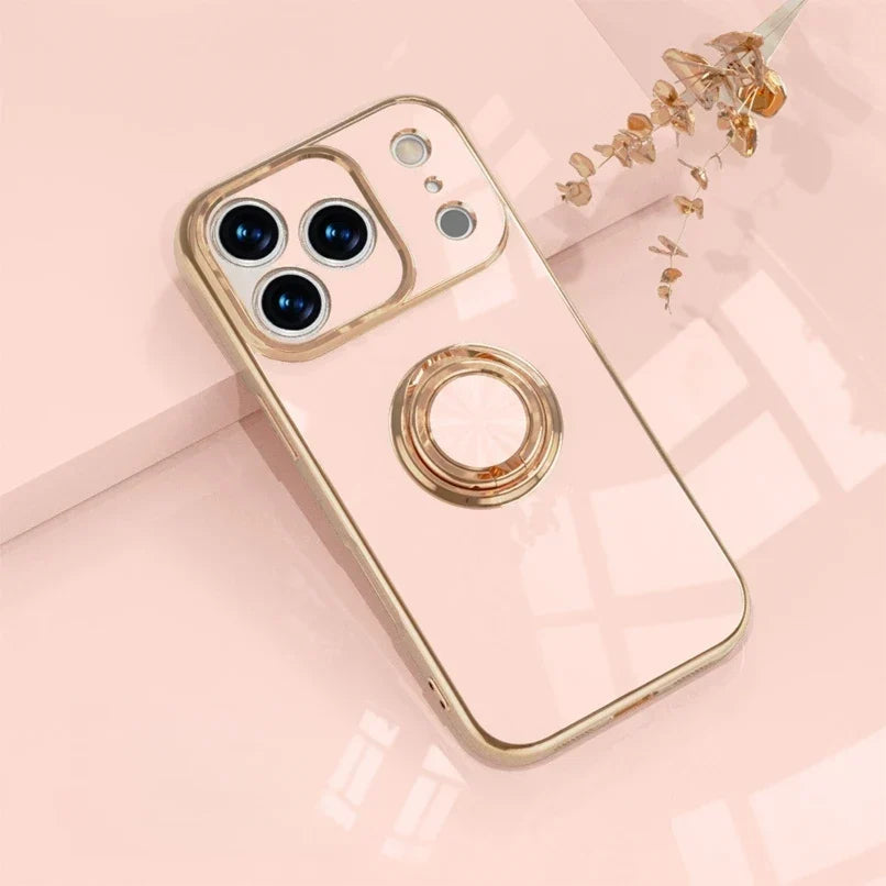 Telefoonhoesje met Ringhouder & Magnetische Steun voor Veilig Autogebruik iPhone 14 15 16 17 Pro Max