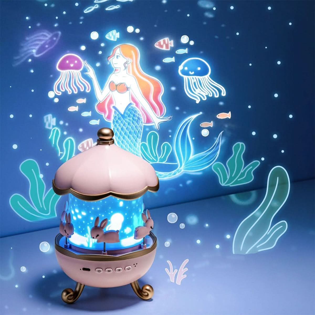 Sterrenprojector Nachtlampje met Verwisselbare Templates, Dimbaar, 360° Rotatie en Muziekfunctie