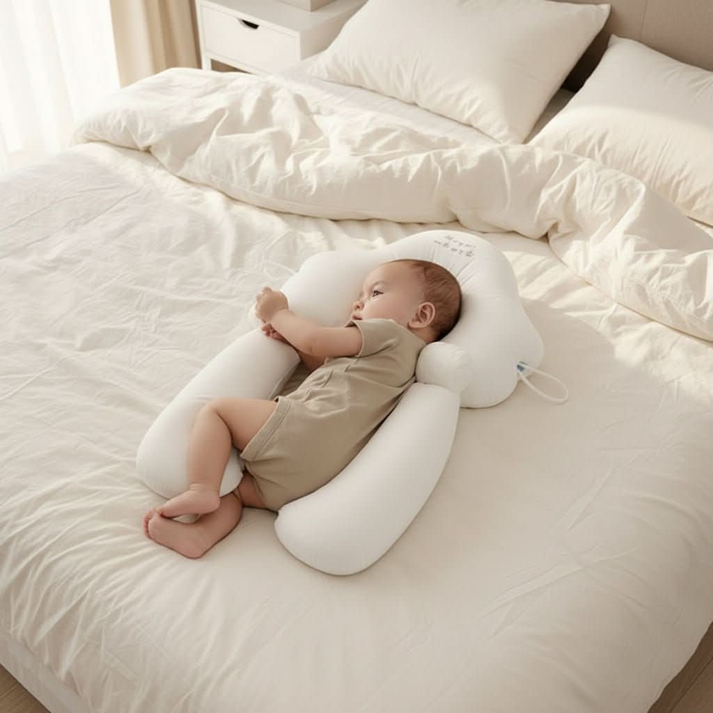Ergonomisch Babykussen met Ademend Comfort en Zachte Hoofdondersteuning voor Pasgeborenen 0-12 Maanden Baby
