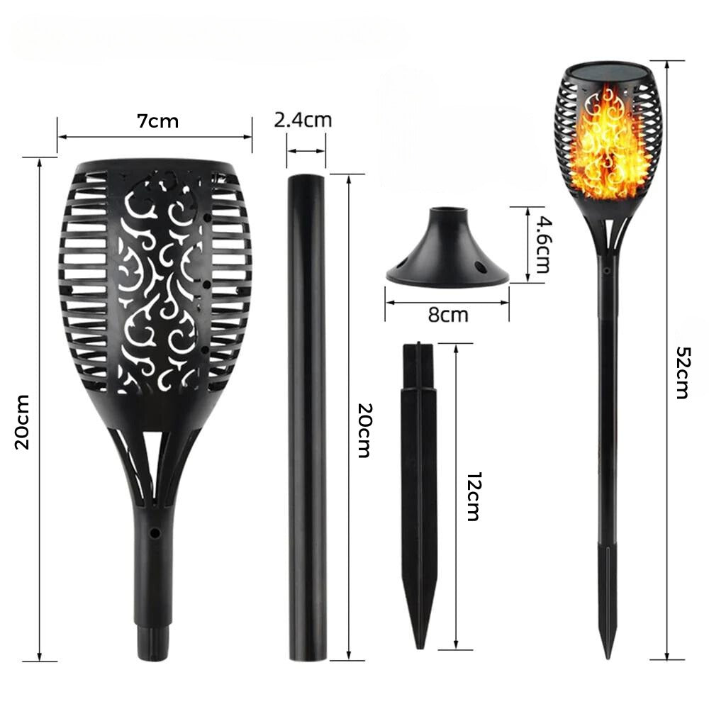 Zonne-energie Tuinfakkel met Flikkerende Vlam - LED Buitenverlichting op Zonne-energie voor Tuin en Terras
