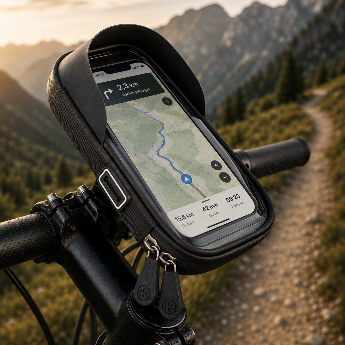 Waterdichte Telefoonhouder voor Fiets met Touchscreen - Tot 6.4 Inch