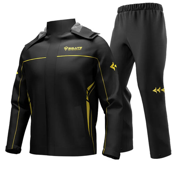 Waterdichte Unisex Regenjas met Broek Set | Wind- en Regenbescherming voor Outdoor Activiteiten & Motorrijden