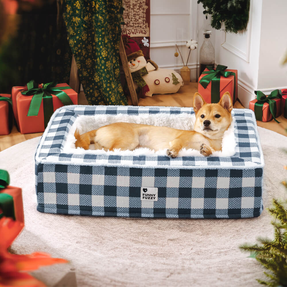 Hondenmand Antistress Tartan Klassiek Design Rustgevend Comfortabel Bed voor Huisdieren Honden Katten
