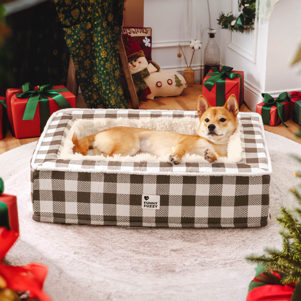 Hondenmand Antistress Tartan Klassiek Design Rustgevend Comfortabel Bed voor Huisdieren Honden Katten