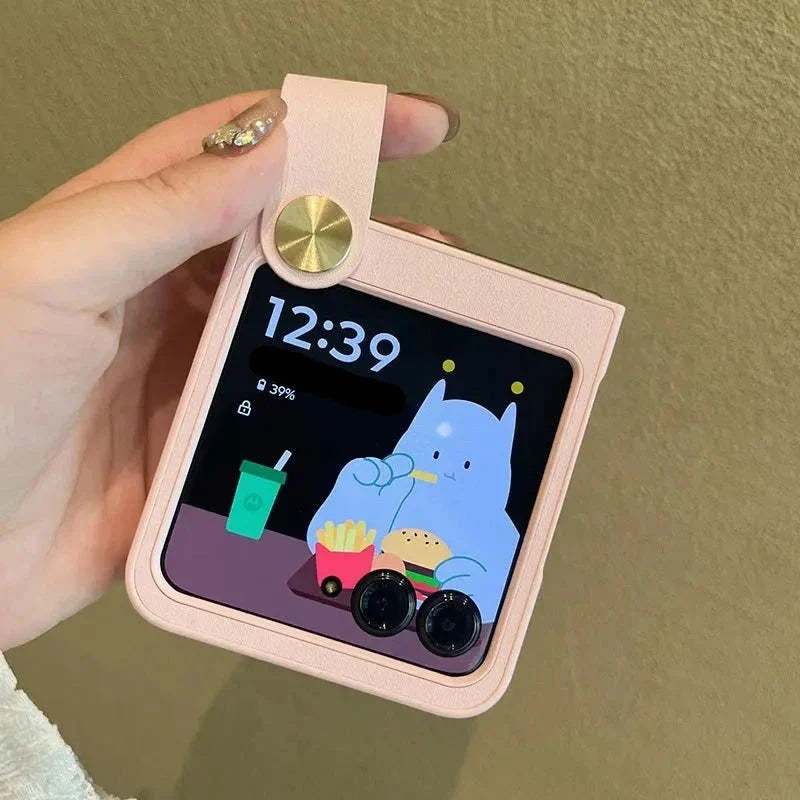 Vouwtelefoon Hoesje met Vinger Lus TPU Bescherming Anti-Vingerafdruk Schokbestendig voor Moderne Klaptelefoon