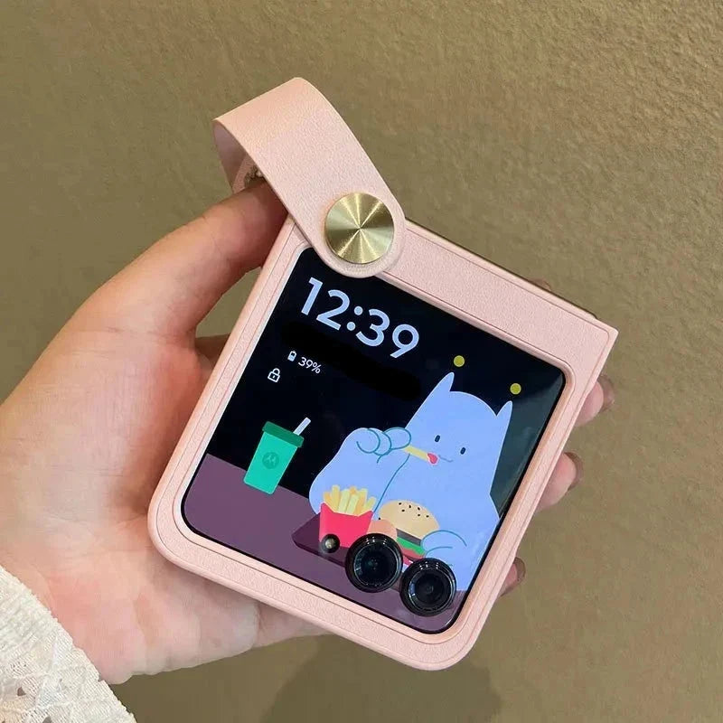 Vouwtelefoon Hoesje met Vinger Lus TPU Bescherming Anti-Vingerafdruk Schokbestendig voor Moderne Klaptelefoon