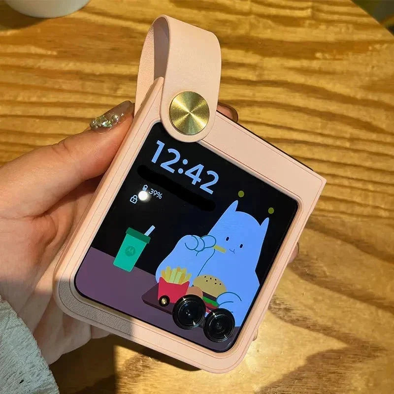 Vouwtelefoon Hoesje met Vinger Lus TPU Bescherming Anti-Vingerafdruk Schokbestendig voor Moderne Klaptelefoon