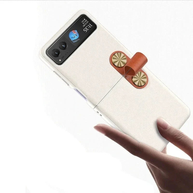 Vouwtelefoon Hoesje met Vinger Lus TPU Bescherming Anti-Vingerafdruk Schokbestendig voor Moderne Klaptelefoon