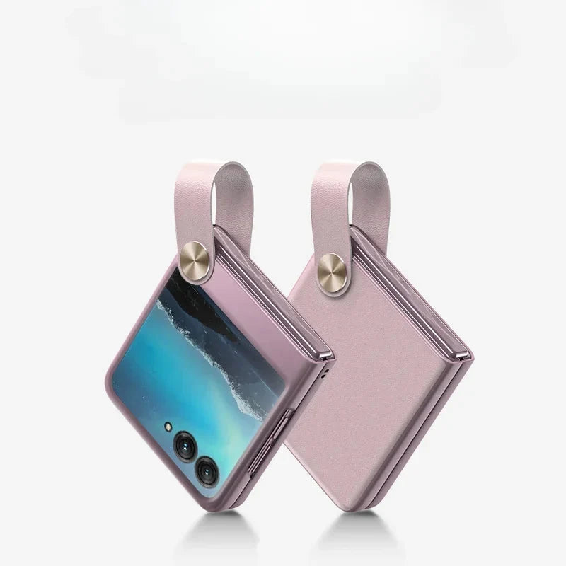 Vouwtelefoon Hoesje met Vinger Lus TPU Bescherming Anti-Vingerafdruk Schokbestendig voor Moderne Klaptelefoon